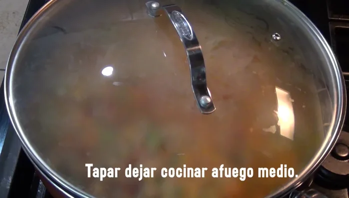 Cook over medium heat for 15-20 minutes, or until the rice is cooked through.